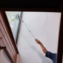 Mop de curatat sticla 2in1 Joseph Joseph CleanTech 6500014, 36 cm, Maner pliabil, Gri/Galben