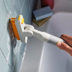 Joseph Joseph CleanTech Tile Cleaning Brush 6500022, 31 cm, Hanging Loop, Gray/Yellow