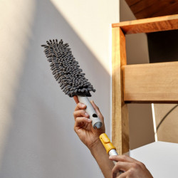 Mâner telescopic Joseph Joseph CleanTech 6500038, 61-86 cm, Orificiu de agățare, Gri