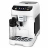 Кафеавтомат DeLonghi Magnifica PLUS ECAM 320.60.W, 1450W, 15 bar, 1.8l, 15 програми, 13 нива на смилане, TFT тъчскрийн, LatteCrema Hot, Опция за кафе на зърна, Бял