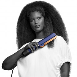 Преса за коса Dyson HT01 Airstrait Bco/Dbu, 1600W, 140°C, Йонизация, 6 нива на темп, Щадяща косата, Медно покритие, LCD,