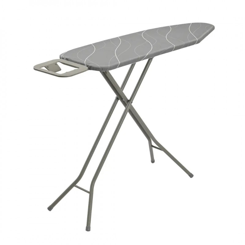 Τραπέζι σιδερώματος Kinghoff KH 1939, 114x35,5 cm, 7 θέσεις ρύθμισης, Σιδεροθήκη, Γκρι