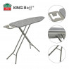 Kinghoff KH 1939 Ironing Board, 114x35.5 cm, 7 height settings, Iron Rest, Gray