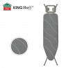Kinghoff KH 1939 Ironing Board, 114x35.5 cm, 7 height settings, Iron Rest, Gray