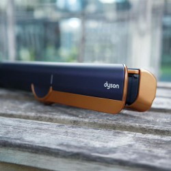 Преса за коса Dyson HT01 Airstrait Bco/Dbu, 1600W, 140°C, Йонизация, 6 нива на темп, Щадяща косата, Медно покритие, LCD, Син/меден