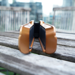 Ίσιωμα μαλλιών Dyson HT01 Airstrait Bco/Dbu, 1600W, 140°C, ιονισμός, 6 επίπεδα θερμοκρασίας, καθαριστής μαλλιών, χάλκινο φινίρισμα, LCD, μπλε/χάλκινο