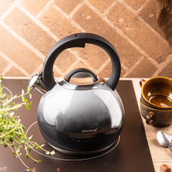 Klausberg KB 7955 Whistling Kettle, 3 L, Insulated Handle, Multi-layer Base, Induction Compatible, Dark Graphite