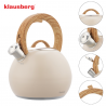 Klausberg KB 7956 Whistling Kettle, 3 L, Heat-Insulated Handle, Multi-Layer Bottom, Induction-Compatible, Beige