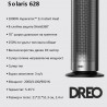 DREO Solaris 628 Fan Heater, 2000W, Up to 25 m², 5 Settings, 5–35°C, HeatShield360, Timer, Black/Gray