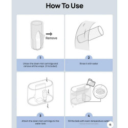 Purification cartridges for the DREO 420S air humidifier, 3 pcs, Silver ions, Three-layer purification system, White