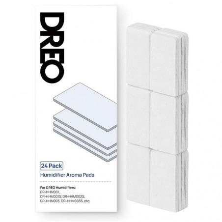 DREO Scented Pads for Air Humidifiers, 24 Count, Natural Cotton, Suitable for Use with Essential Oils, White