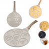 Klausberg KB 7970 Pancake Pan, 26.5 cm, 7 compartments, Non-stick coating, Induction-compatible, Beige