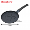 Klausberg KB 7971 Pancake Pan, 18 cm, Textured "Smile" Bottom, Non-stick Coating, PFOA-Free, Induction Compatible, Black