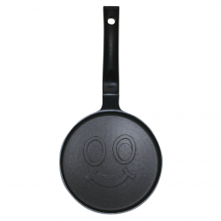 Klausberg KB 7971 Pancake Pan, 18 cm, Textured "Smile" Bottom, Non-stick Coating, PFOA-Free, Induction Compatible, Black
