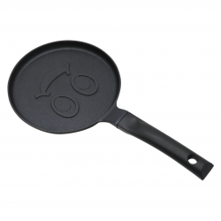 Klausberg KB 7971 Pancake Pan, 18 cm, Textured "Smile" Bottom, Non-stick Coating, PFOA-Free, Induction Compatible, Black