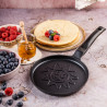 Klausberg KB 7972 Pancake Pan, 18 cm, Sun-Patterned Base, Non-Stick Coating, PFOA-Free, Induction Compatible, Black