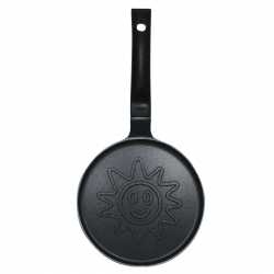 Klausberg KB 7972 Pancake Pan, 18 cm, Sun-Patterned Base, Non-Stick Coating, PFOA-Free, Induction Compatible, Black