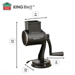 Kinghoff KH 1951 Hand Grater with 5 Interchangeable Blades, Stainless Steel, Black