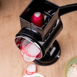 Kinghoff KH 1951 Hand Grater with 5 Interchangeable Blades, Stainless Steel, Black