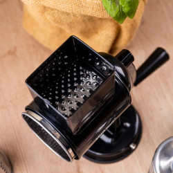 Kinghoff KH 1951 Hand Grater with 5 Interchangeable Blades, Stainless Steel, Black