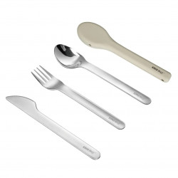Kinghoff KH 1954 3-Piece Cutlery Set, Silicone Storage Case, Stainless Steel, Silver