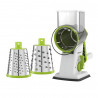 Kinghoff KH 1960 Hand Grater with 3 Interchangeable Blades, Stainless Steel, White/Green