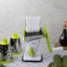 Kinghoff KH 1960 Hand Grater with 3 Interchangeable Blades, Stainless Steel, White/Green