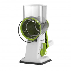 Kinghoff KH 1960 Hand Grater with 3 Interchangeable Blades, Stainless Steel, White/Green