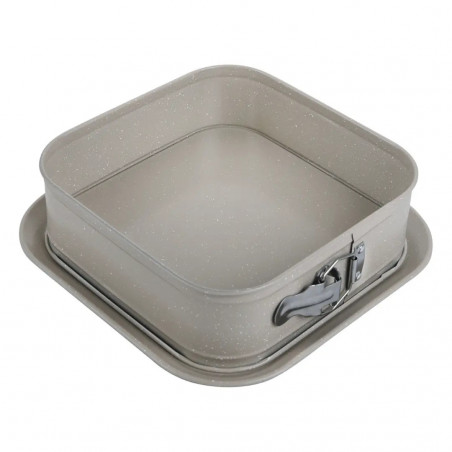 Ταψί Kinghoff KH 1977, 27.5x27.5x8 cm, Αφαιρούμενος πάτος, Μαρμάρινο φινίρισμα, Μπεζ