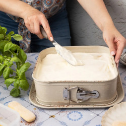 Форма за печене с падащо дъно Kinghoff KH 1977, 27.5 см, Мраморно покритие, Бежов