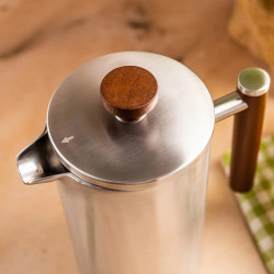 Kinghoff KH 1995, 1 l, Rozsdamentes acél, dupla falú, Inox, francia kávé/tea presszó