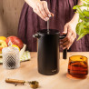 Kinghoff KH 1996 francia kávé/tea presszó, 1 l, Rozsdamentes acél, dupla falú, Fekete