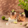 Σετ ποτηριών για Moscow Mule Kinghoff KH 2000, 2 τεμάχια, 500ml, 2 καλαμάκια, Ανοξείδωτο, Χαλκός