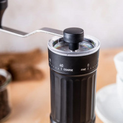 Kinghoff KH 2002 Manual Coffee Grinder, 30 g, Ceramic Grinding Mechanism, Stepless Grind Setting Adjustment, Black