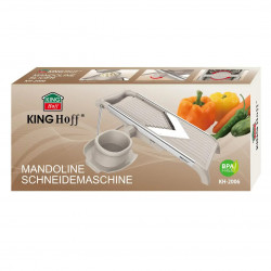 Резачка за зеленчуци Kinghoff KH 2006, Регулируема дебелина, V-образни остриета, Жулиен 5 мм, Бежов/Сив