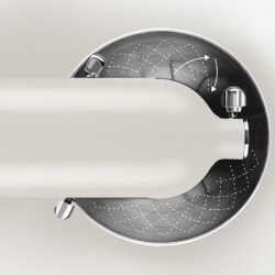 Πλανητικό μίξερKitchenAid Artisan Μονόχρωμο λευκό 5KSM156CXEPL, 300W, 4.7L, Άμεση κίνηση, 10 ταχύτητες, Κεραμικό μπολ, Λευκή πορσελάνη