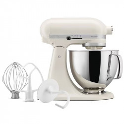 Πλανητικό μίξερKitchenAid Artisan Μονόχρωμο λευκό 5KSM156CXEPL, 300W, 4.7L, Άμεση κίνηση, 10 ταχύτητες, Κεραμικό μπολ, Λευκή πορσελάνη