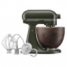 Mixer planetar KitchenAid Artisan Evergreen 5KSM180WSEEG, 300W, 4.7L, Actionare directa, 10 viteze, Cap înclinat, Bol din nuc, Verde inchis/Maro