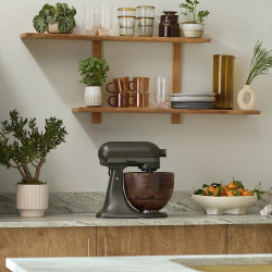 KitchenAid Artisan Evergreen 5KSM180WSEEG Stand Mixer, 300W, 4.7 L, Direct Drive, 10 Speeds, Tilting Head, Walnut Bowl, Dark Green/Brown