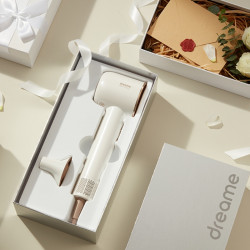 Πιστολάκι Μαλλιών Dreame Glory, 1400W, 110000 rpm, 4 θερμοκρασίες, 2 ταχύτητες, 57°C, ιονισμός, θερμοαισθητήρας NTC, ενδείξεις LED, Λευκό