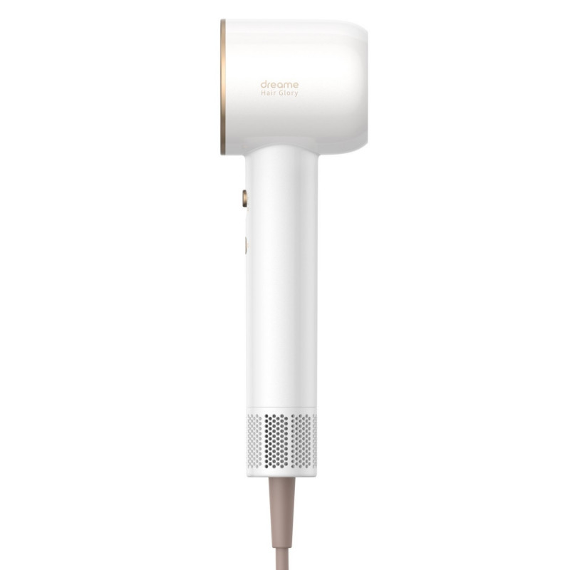Сешоар Dreame Glory, 1400W, 110000 об/мин, 4 темп, 2 скорости, 57°C, Йонизация, NTC термосензор, LED индикатори, Бял