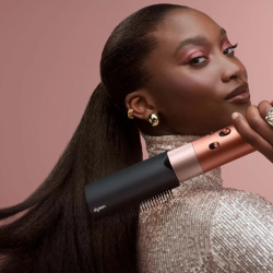 Dyson 123682-01 HS08 Airwrap i.d.™ Straight + Wavy T1/T2 AmSi/PkCp Hair Styler, 1300W, 13.5 l/s, Automatic Curling, Ionization, 3 speeds, 3 temperature settings, Bluetooth, Amethyst Silver/Rose Copper