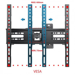 Suport TV Esperanza ERW016, 26" - 70", 400x400 mm, Până la 45 kg, Negru