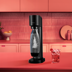 Машина за газирана вода SodaStream GAIA, 1 л, Ръчна карбонизация, 2 степени, Без BPA, Черен