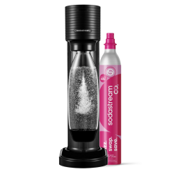 Машина за газирана вода SodaStream GAIA, 1 л, Ръчна карбонизация, 2 степени, Без BPA, Черен