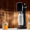 Aparat de apă carbogazoasă SodaStream ART, 1 l, carbonatare manuală, 2 etape, fără BPA, negru/argintiu