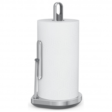 SimpleHuman KT1196 Kitchen Paper Holder with Built-in Surface Spray, 177 ml, 20.3 x 17.8 x 38.1 cm, Matte Stainless Steel