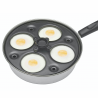 Tigaie pentru oua benedict KitchenCraft KCPOACH4, 21 cm, 5 l, Capac, 4 forme detasabile, Functie tigaie adanca, Inductie, Inox/Argintiu
