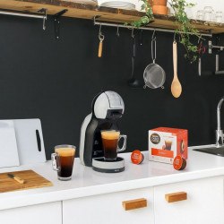 Комплект кафемашина с 6 пакета капсули Krups Mini Me KP123B10, 15 бара, 1500 W, 0.8 л, Сив/Черен