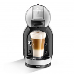 Комплект кафемашина с 6 пакета капсули Krups Mini Me KP123B10, 15 бара, 1500 W, 0.8 л, Сив/Черен